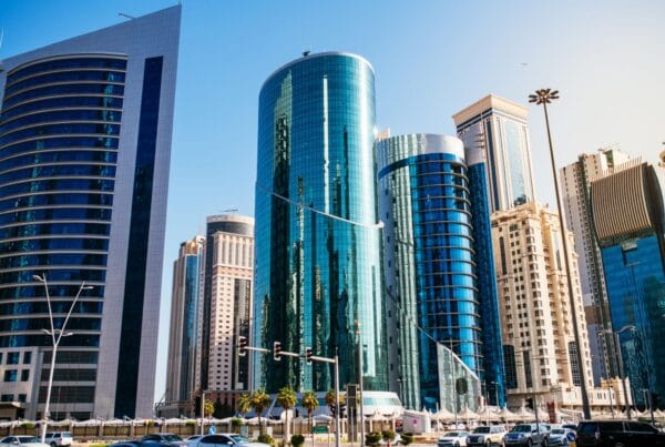 Modern Doha skyline representing Qatar branch office business expansion opportunities